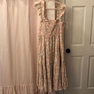 Floral Smocked Maxi Ruffle Sundress Easter